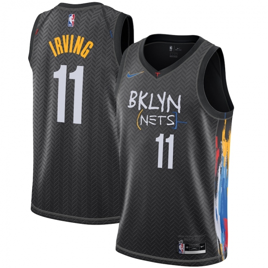 Men's Brooklyn Nets #11 Kyrie Irving Nike Black 2020-21 Swingman Player Jersey - Ujersey