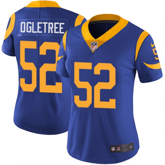 Women's Nike Los Angeles Rams #52 Alec Ogletree Elite Royal Blue Alternate NFL Jersey - Ujersey