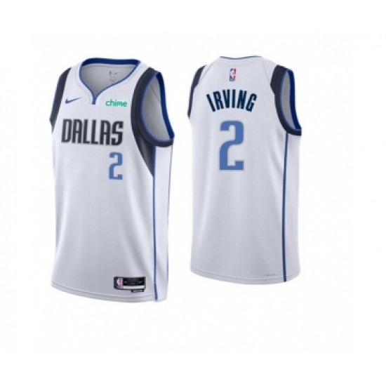 Men's Dallas Mavericks #2 Kyrie Irving White Association Edition Stitched Basketball Jersey - Ujersey