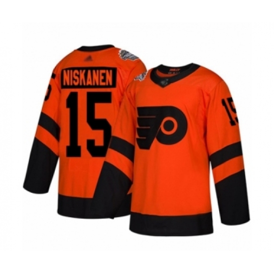 Women's Philadelphia Flyers #15 Matt Niskanen Authentic Orange 2019 Stadium Series Hockey Jersey - Ujersey