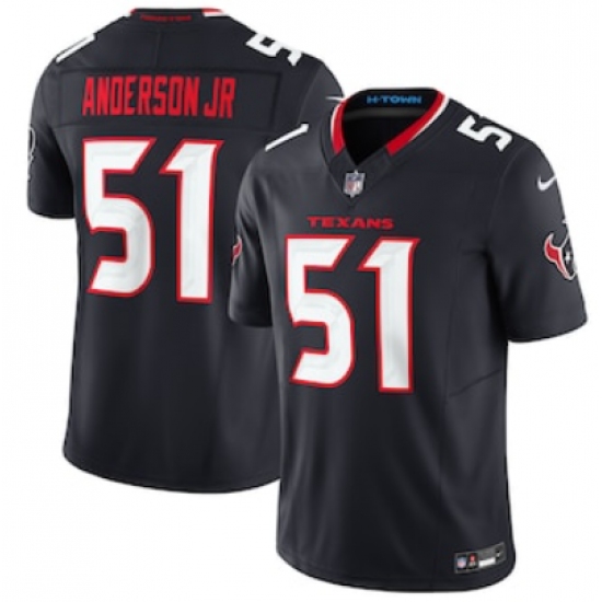 Men's Houston Texans #51 Will Anderson Jr. Nike Navy Vapor F.U.S.E. Limited Jersey - Ujersey