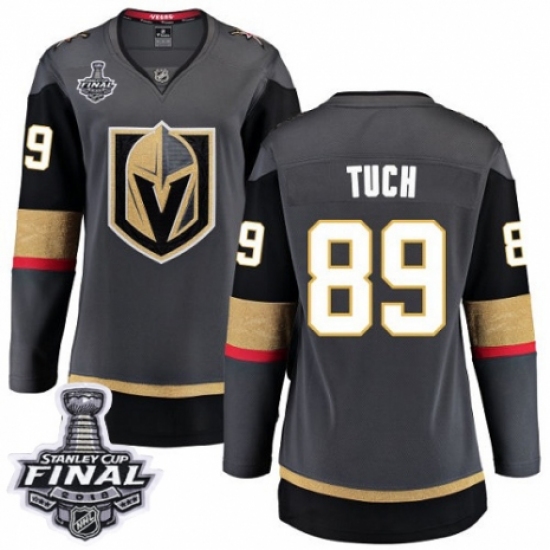 Women's Vegas Golden Knights #89 Alex Tuch Authentic Black Home Fanatics Branded Breakaway 2018 Stanley Cup Final NHL Jersey - Ujersey