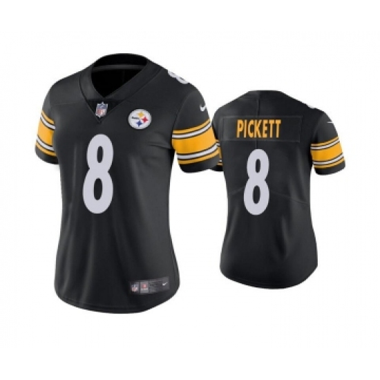 Women's Pittsburgh Steelers #8 Kenny Pickett Black Vapor Untouchable Limited Stitched Jersey(Run Small) - Ujersey