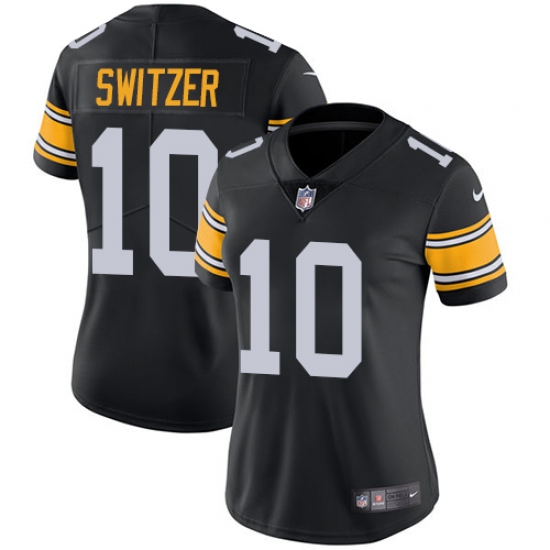 Women Nike Pittsburgh Steelers #10 Ryan Switzer Black Alternate Vapor Untouchable Limited Player NFL Jersey - Ujersey