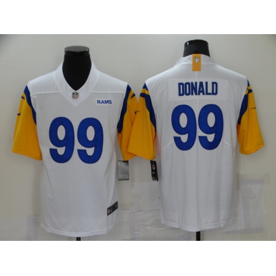 Men's Los Angeles Rams #99 Aaron Donald White Nike Bone Vapor Limited Jersey - Ujersey