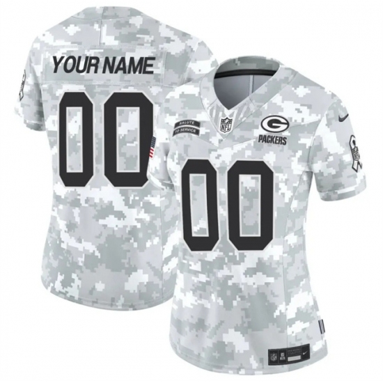 Women's Green Bay Packers Active Player Custom 2024 F.U.S.E Arctic Camo Salute To Service Limited Stitched Football Jersey(Run Small) - Ujersey
