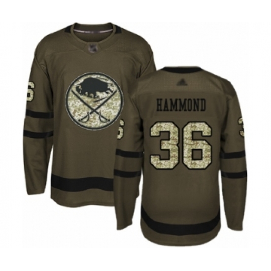 Youth Buffalo Sabres #36 Andrew Hammond Authentic Green Salute to Service Hockey Jersey - Ujersey