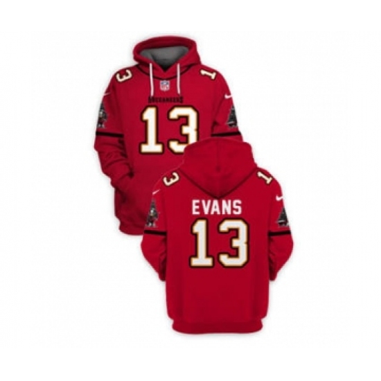 Men's Tampa Bay Buccaneers #13 Mike Evans 2021 Red Pullover Football Hoodie - Ujersey NHL