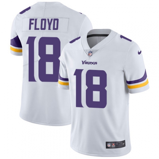 Men's Nike Minnesota Vikings #18 Michael Floyd White Vapor Untouchable Limited Player NFL Jersey - Ujersey