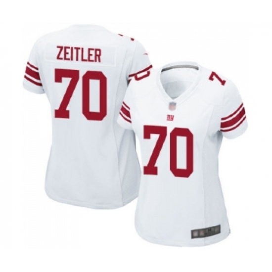 Women's New York Giants #70 Kevin Zeitler Game White Football Jersey - Ujersey