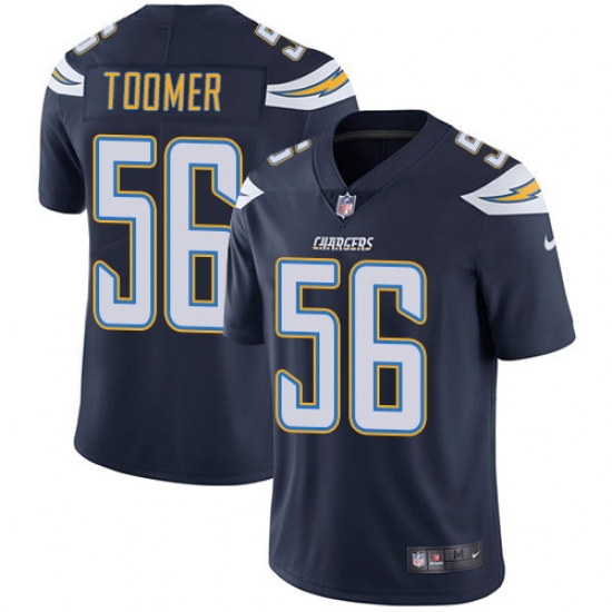 Men's Nike Los Angeles Chargers #56 Korey Toomer Navy Blue Team Color Vapor Untouchable Limited Player NFL Jersey - Ujersey