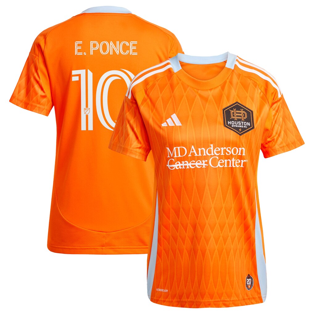 Women's Houston Dynamo FC Ezequiel Ponce adidas Orange 2025 Season 20 Replica Player Jersey - Ujersey