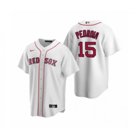 Women's Boston Red Sox #15 Dustin Pedroia Nike White Replica Home Jersey - Ujersey
