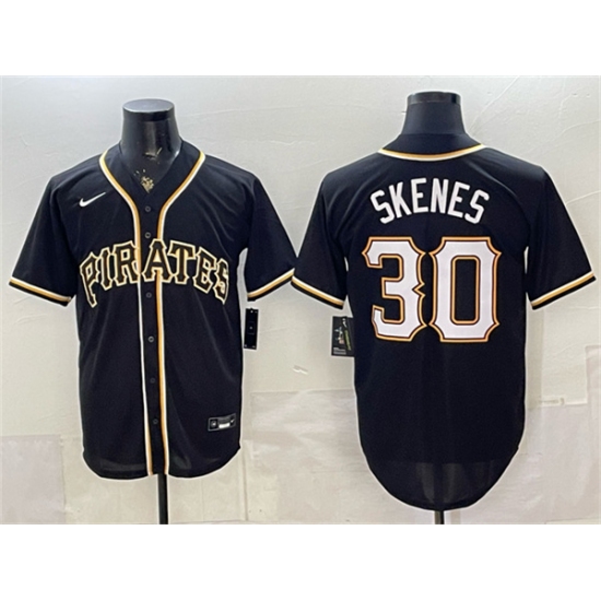Men's Pittsburgh Pirates #30 Paul Skenes 2026 Fashion Black Out Stitched Baseball Jersey - Ujersey