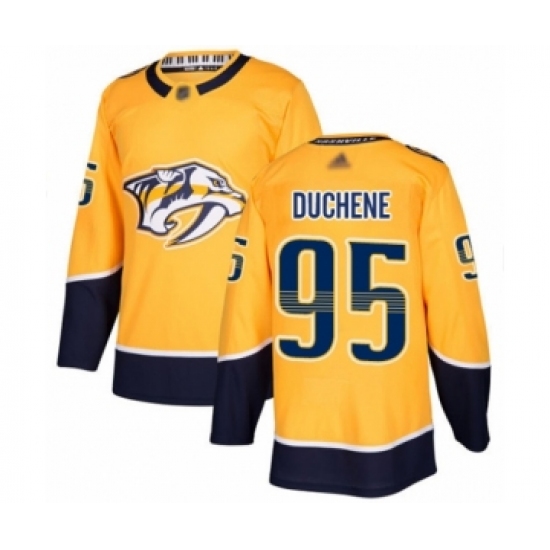 Men's Nashville Predators #95 Matt Duchene Authentic Gold Home Hockey Jersey - Ujersey