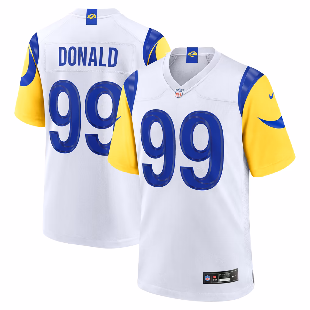Men's Los Angeles Rams Aaron Donald Nike White Game Jersey - Ujersey