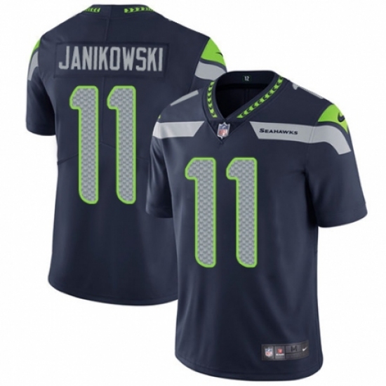 Youth Nike Seattle Seahawks #11 Sebastian Janikowski Navy Blue Team Color Vapor Untouchable Elite Player NFL Jersey - Ujersey