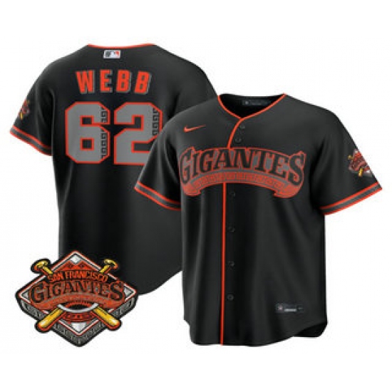 Men's San Francisco Giants #62 Wilkin Ramos Black 2026 Alternate Stadium Stitched Jersey - Ujersey