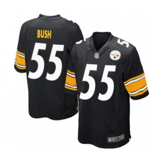 Men's Pittsburgh Steelers #55 Devin Bush Game Black Team Color Football Jersey - Ujersey