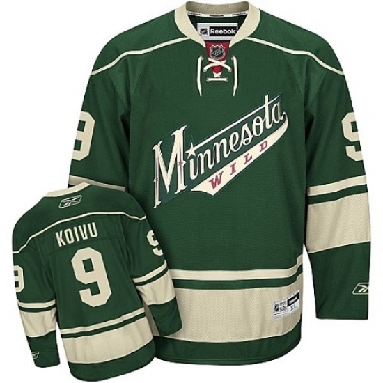Women's Reebok Minnesota Wild #9 Mikko Koivu Premier Green Third NHL Jersey - Ujersey