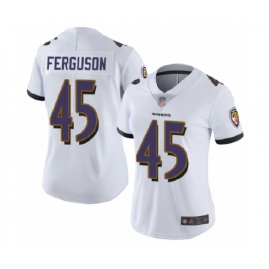 Women's Baltimore Ravens #45 Jaylon Ferguson White Vapor Untouchable Limited Player Football Jersey - Ujersey