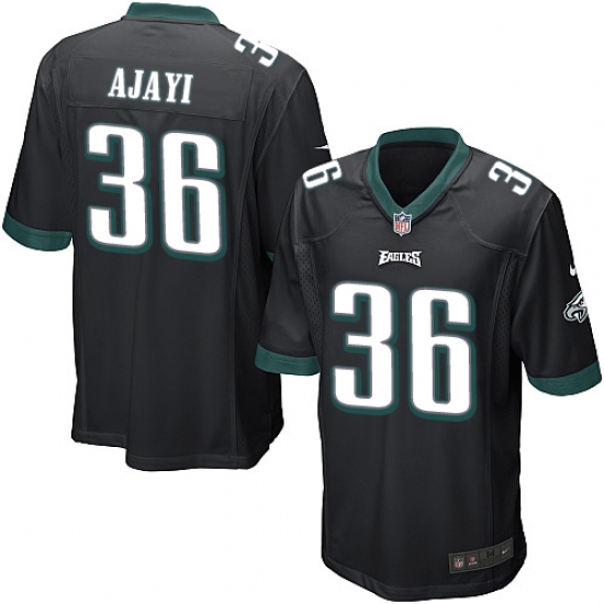 Men's Nike Philadelphia Eagles #36 Jay Ajayi Game Black Alternate NFL Jersey - Ujersey