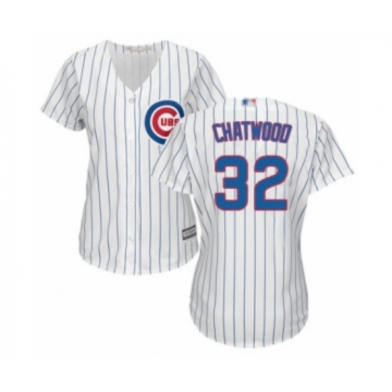 Women's Chicago Cubs #32 Tyler Chatwood Authentic White Home Cool Base Baseball Player Jersey - Ujersey