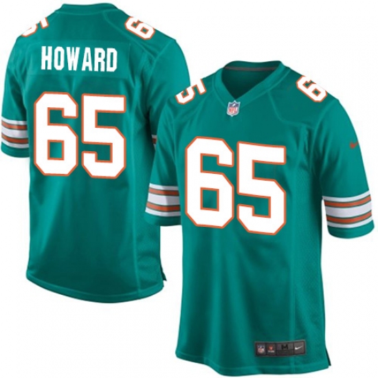 Men's Nike Miami Dolphins #65 Anthony Steen Game Aqua Green Alternate NFL Jersey - Ujersey