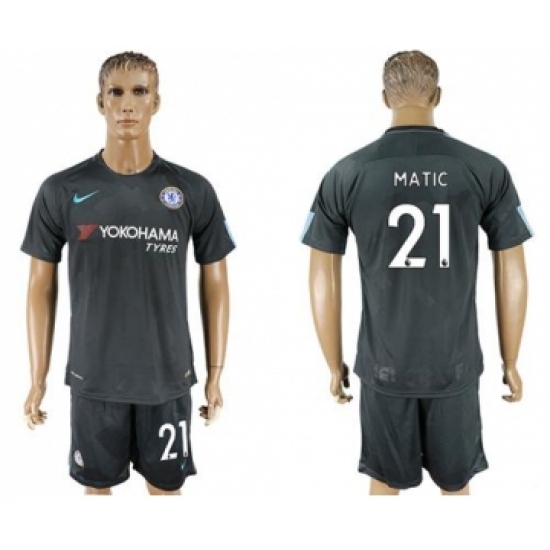 Chelsea #21 Matic Black Soccer Club Jersey