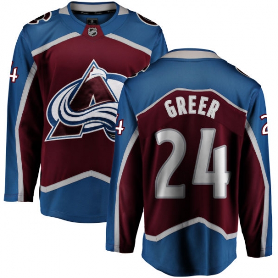 Youth Colorado Avalanche #24 A.J. Greer Fanatics Branded Maroon Home Breakaway NHL Jersey - Ujersey