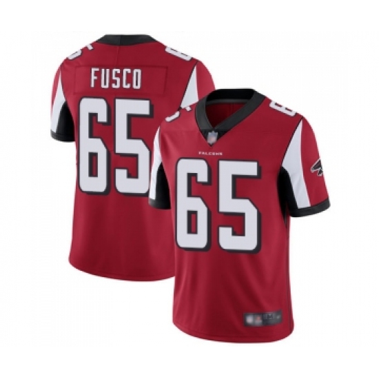 Youth Atlanta Falcons #65 Brandon Fusco Red Team Color Vapor Untouchable Limited Player Football Jersey - Ujersey