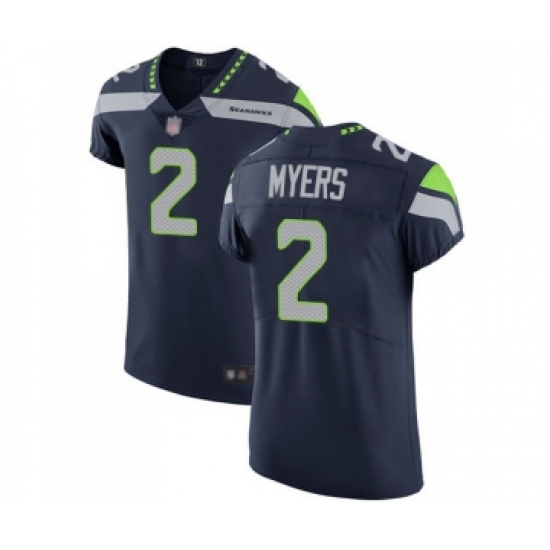 Men's Seattle Seahawks #2 Jason Myers Navy Blue Team Color Vapor Untouchable Elite Player Football Jersey - Ujersey