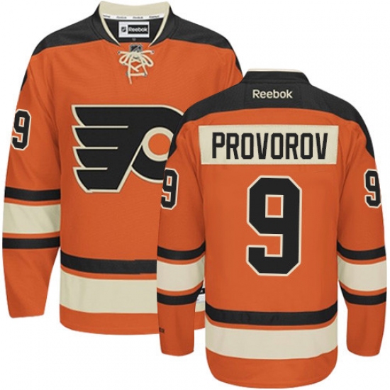 Women's Reebok Philadelphia Flyers #9 Ivan Provorov Premier Orange New Third NHL Jersey - Ujersey