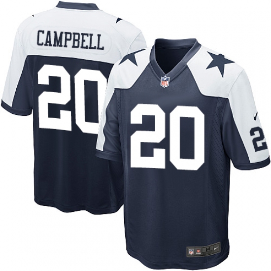 Men's Nike Dallas Cowboys #20 Ibraheim Campbell Game Navy Blue Throwback Alternate NFL Jersey - Ujersey