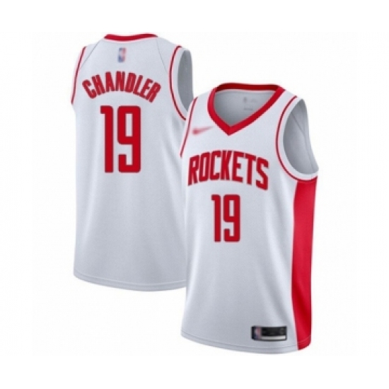 Women's Houston Rockets #19 Tyson Chandler Swingman White Finished Basketball Jersey - Association Edition - Ujersey