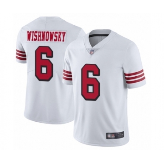 Men's San Francisco 49ers #6 Mitch Wishnowsky Limited White Rush Vapor Untouchable Football Jersey - Ujersey