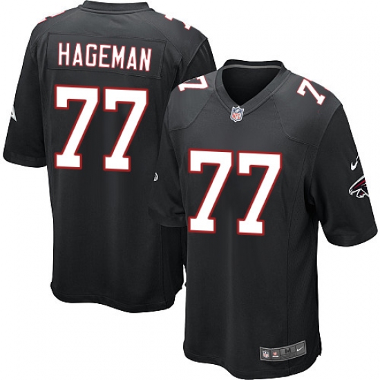 Men's Nike Atlanta Falcons #77 Ra'Shede Hageman Game Black Alternate NFL Jersey - Ujersey
