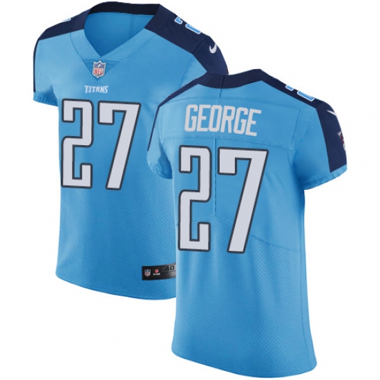 Men's Nike Tennessee Titans #27 Eddie George Light Blue Team Color Vapor Untouchable Elite Player NFL Jersey - Ujersey