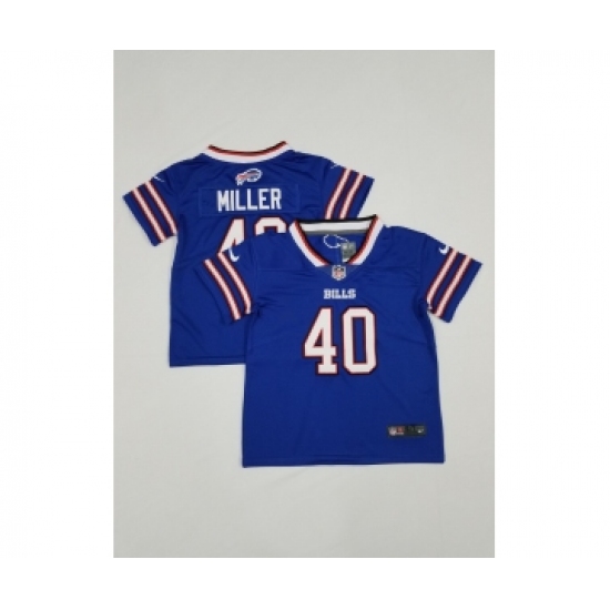 Toddlers Buffalo Bills #40 Von Miller Royal Blue 2022 Vapor Untouchable Stitched NFL Nike Limited Jersey - Ujersey