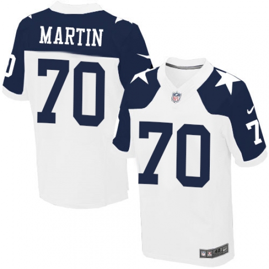 Men's Nike Dallas Cowboys #70 Zack Martin Elite White Throwback Alternate NFL Jersey - Ujersey