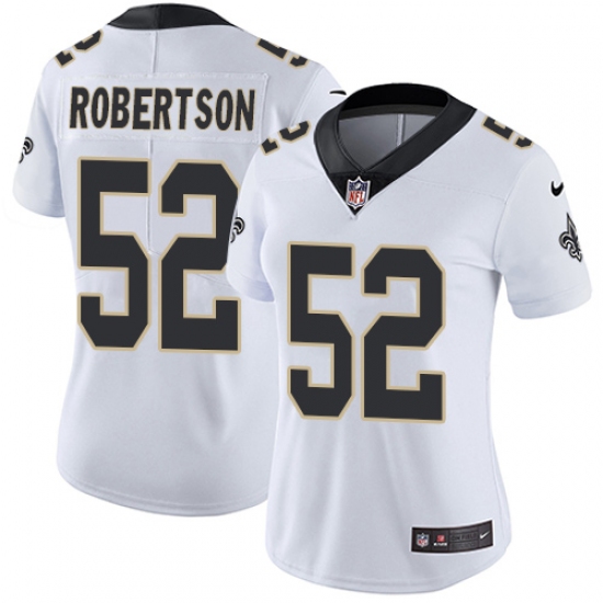Women's Nike New Orleans Saints #52 Craig Robertson White Vapor Untouchable Limited Player NFL Jersey - Ujersey