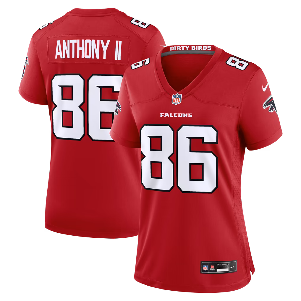 Women's Atlanta Falcons Vinny Anthony II Nike Red Team Game Jersey - ujerseystore