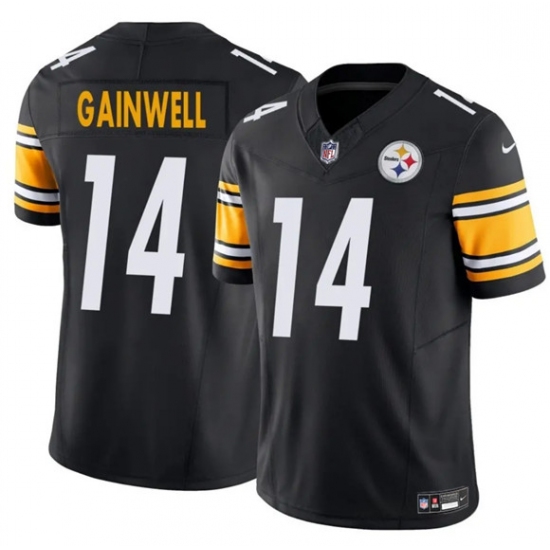 Men's Pittsburgh Steelers #14 Kenneth Gainwell Black 2025 F.U.S.E. Vapor Untouchable Limited Football Stitched Jersey - Ujersey