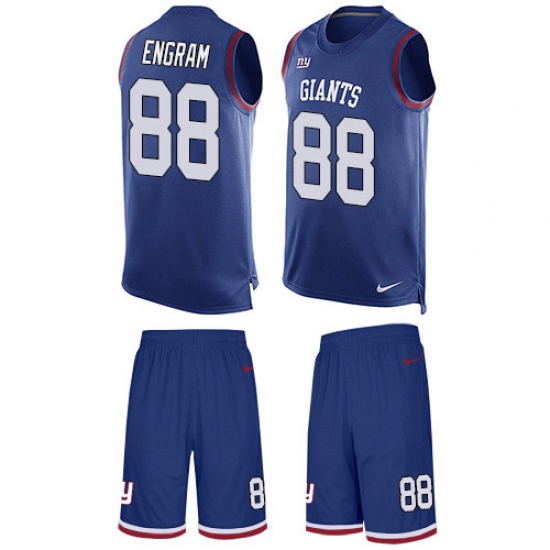 Men's Nike New York Giants #88 Evan Engram Limited Royal Blue Tank Top Suit NFL Jersey - Ujersey