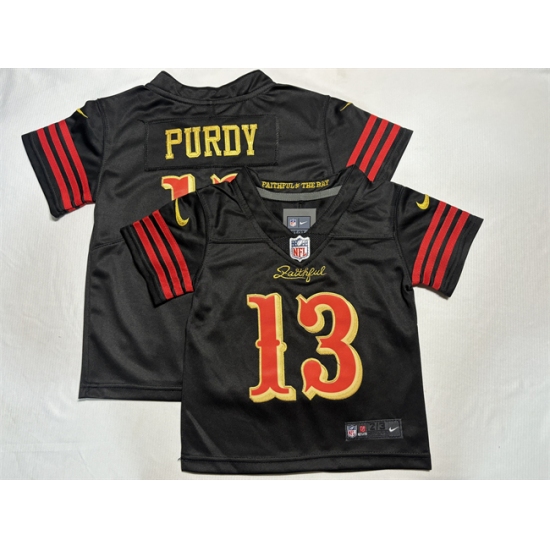 Toddlers San Francisco 49ers #13 Brock Purdy Black 2025 F.U.S.E. “Rivalries” Vapor Limited Stitched Football Jersey - Ujersey