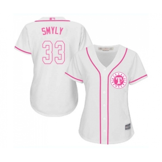 Women's Texas Rangers #33 Drew Smyly Replica White Fashion Cool Base Baseball Jersey - Ujersey