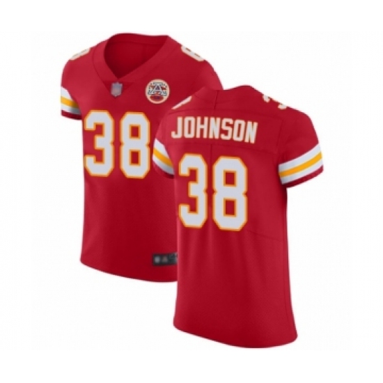 Men's Kansas City Chiefs #38 Dontae Johnson Red Team Color Vapor Untouchable Elite Player Football Jersey - Ujersey