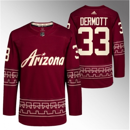 Men's Arizona Coyotes #33 Travis Dermott Garnet Alternate Pro Jersey - Ujersey