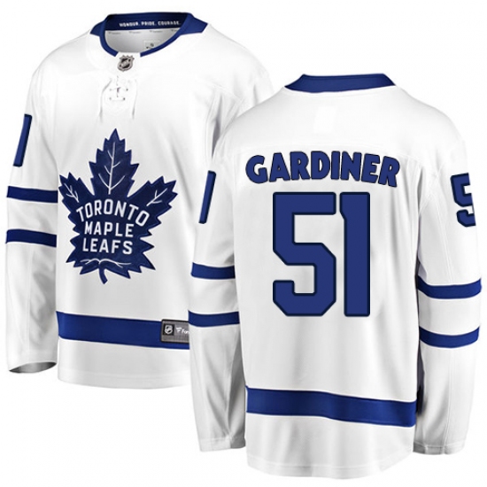 Youth Toronto Maple Leafs #51 Jake Gardiner Fanatics Branded White Away Breakaway NHL Jersey - Ujersey