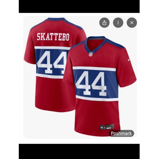 Men's New York Giants #44 Cam Skattebo Century Red Alternate Vapor Limited Football Stitched Jersey - Ujersey